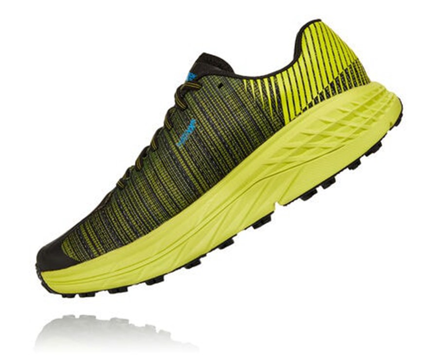 Hoka One One Evo Speedgoat Trailskor Dam - Svarta/Gröna - AZBDQ-2506